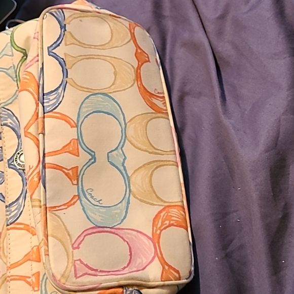 COACH Hampton Scribble Pastel Handbag L0751-F11672 & Matching Wallet - Picture 4 of 17